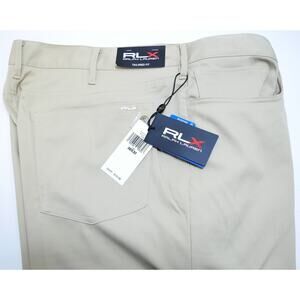 NEW RLX RALPH LAUREN SPORT GOLF TAILORED FIT PANTS KHAKI 38 X 32 $125